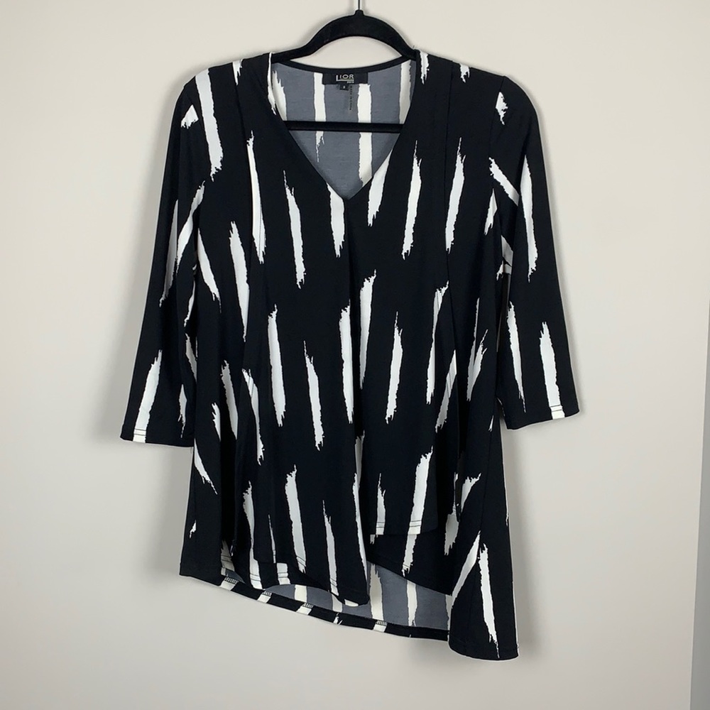 Lior Paris Assymetrical Tunic Top 3/4 Sleeves